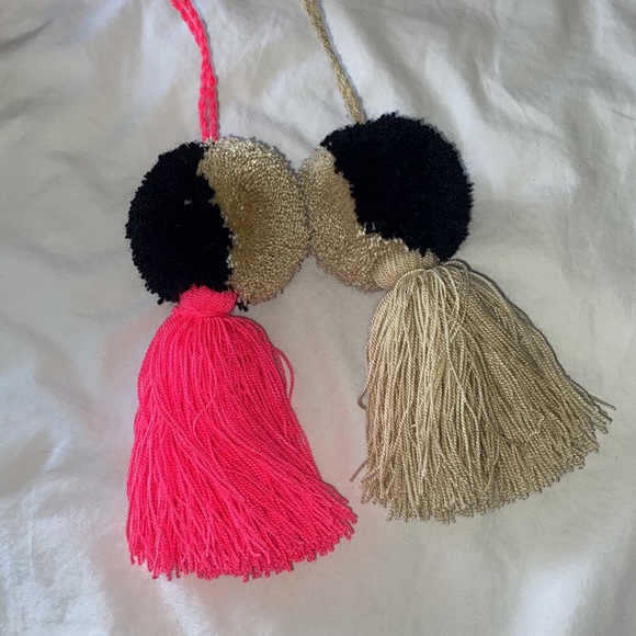 Pom pom tassel accesory no keychain Handbag charm - Picture 6 of 8